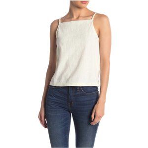 Madewell Texture & Thread Apron Tank Top Women's Small White